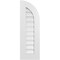 Ekena Millwork Quarter Round Top Right Surface Mount PVC Gable Vent w/ 3-1/2"W x 1"P Standard Frame, 12"W x 36"H GVPQR12X3601SF - alternate 1